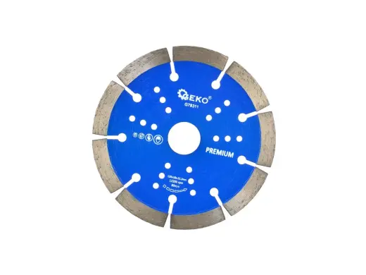 Segmenteeritud teemantketas aukudega 125x22,2mm, serv 10mm, GEKO Premium laseriga