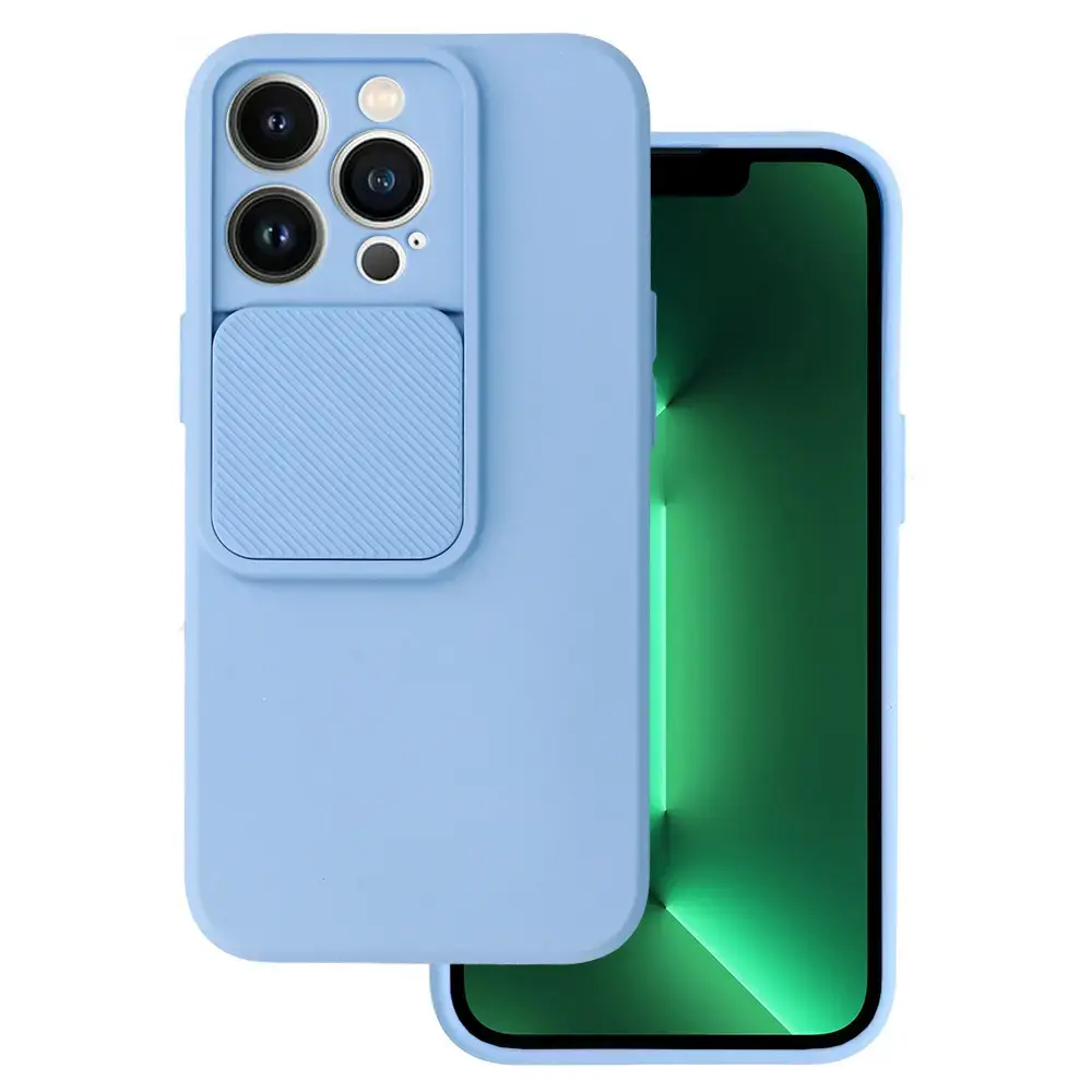 Camshield Soft maciņš telefonam iPhone 13 Pro zils (ar kameras aizsargu)