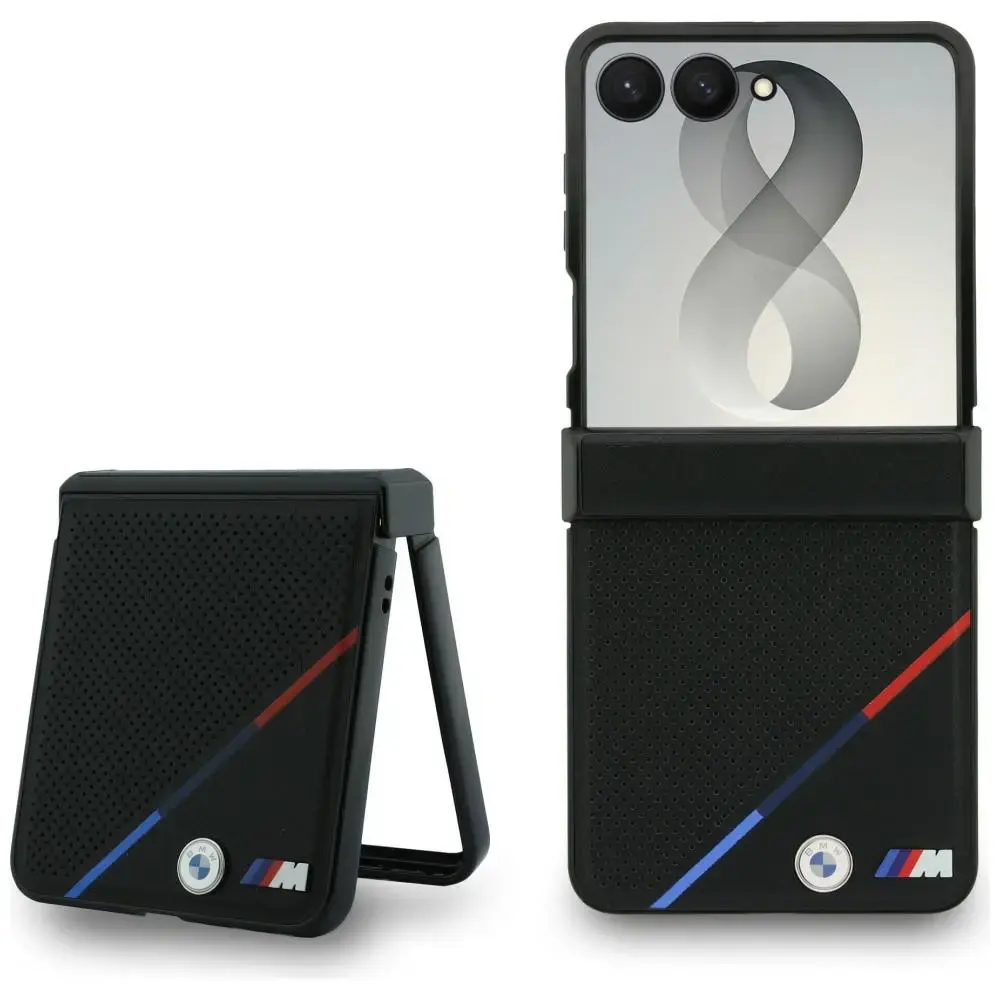 BMW M PU Perforated Tricolor Stripe