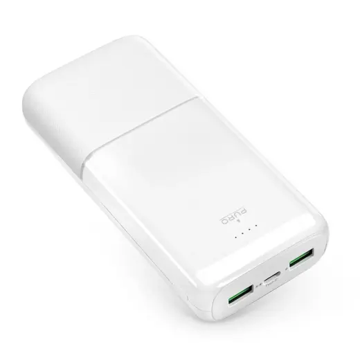Puro DAILY 20 PLUS external battery (powerbank) | 20000 mAh | 22.5W | USB-A, USB-C, Micro USB | white