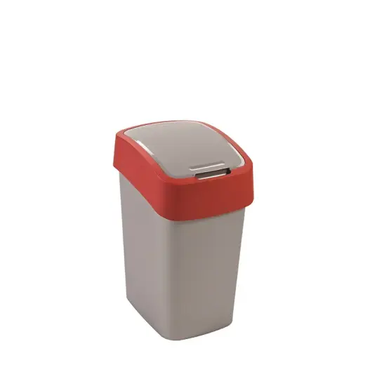 Waste bucket Flip Bin 25L silver/red