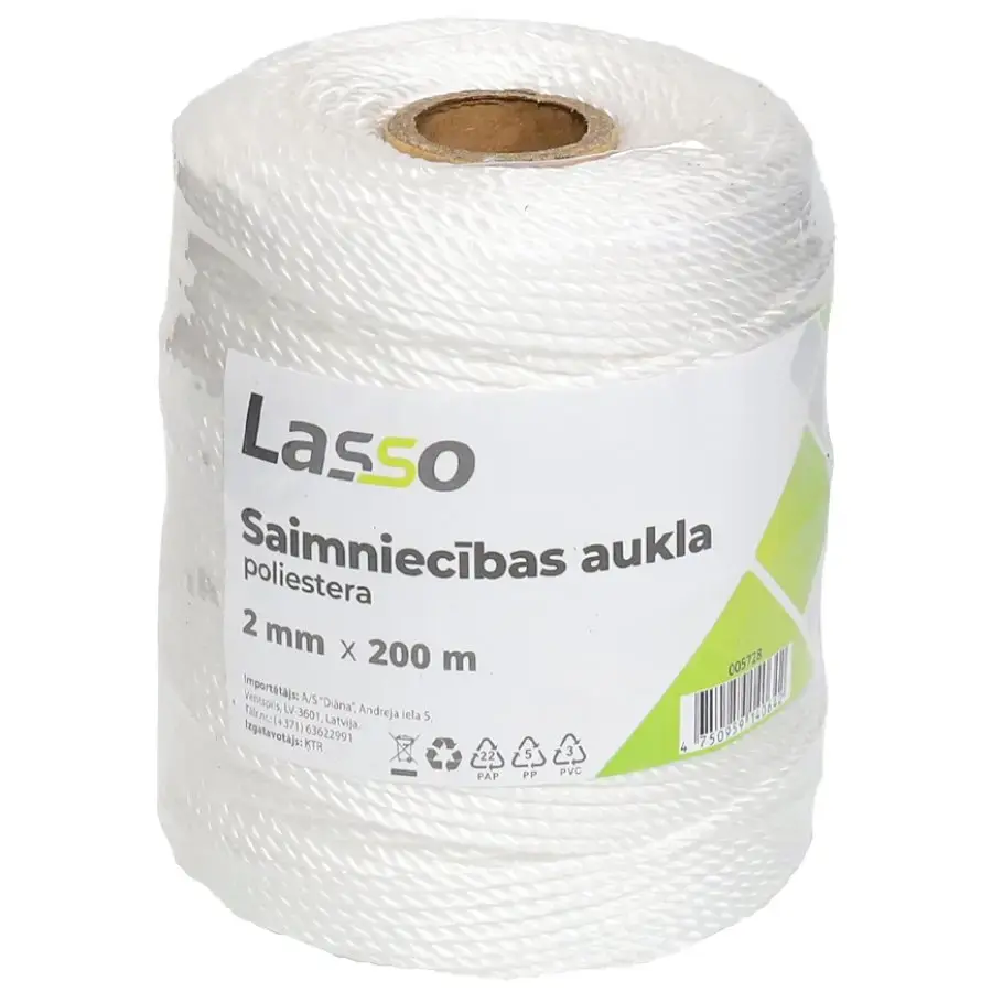 Household cord 2mm 100m polyester
