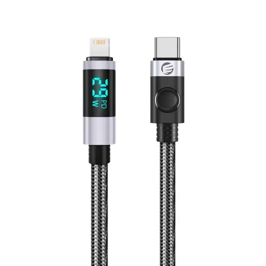 Orico LDC2L провод для передачи данных и зарядки | USB-C на Lightning | PD | 29W | с LED дисплеем | 1.5m | чёрный
