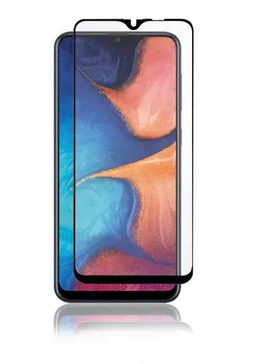 HOFI Fusion Full Glue 5D aizsargstikls pilnam ekrānam ar rāmiņu telefonam Samsung Galaxy A20e melns