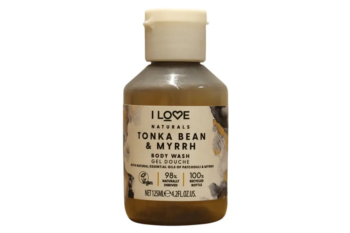 I love Naturals Collection, Vegan, Tonka Bean AND Myrrh, Hydrating Shower Gel, For All Skin Types, 125 ml