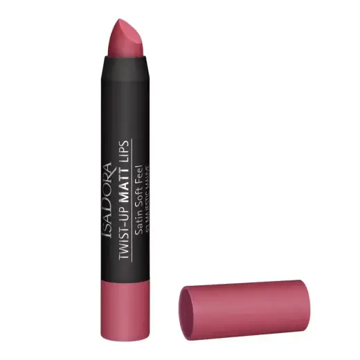 IsaDora, Twist-Up, Satin Finish, Cream Lipstick, 63, Majestic Mauve, 3.3 g