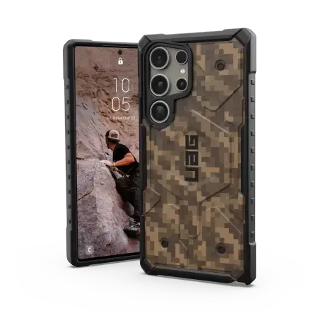 UAG Pathfinder Magnet SE case for Samsung Galaxy S24 Ultra with magnetic module - brown camouflage
