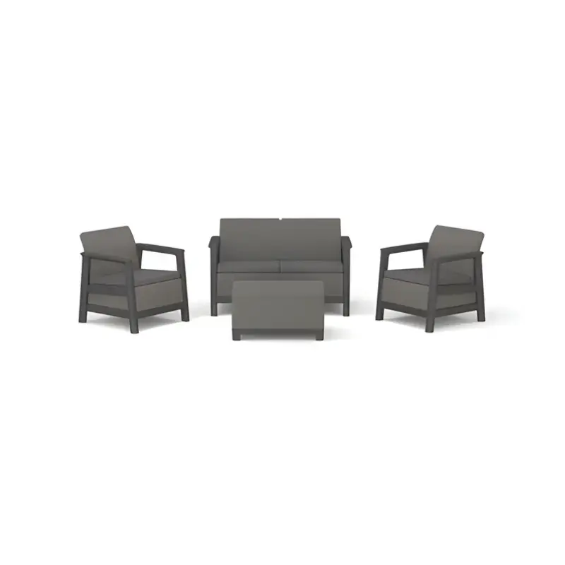 Dārza mēbeļu komplekts Scandi Linea 2 Seater Set pelēks