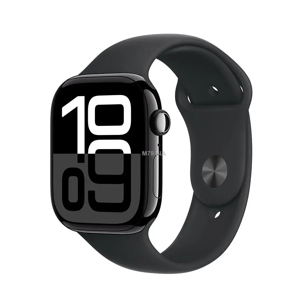 Watch Series 10 GPS 46 mm Jet Black Aluminium Case with Black Sport Band - M|L