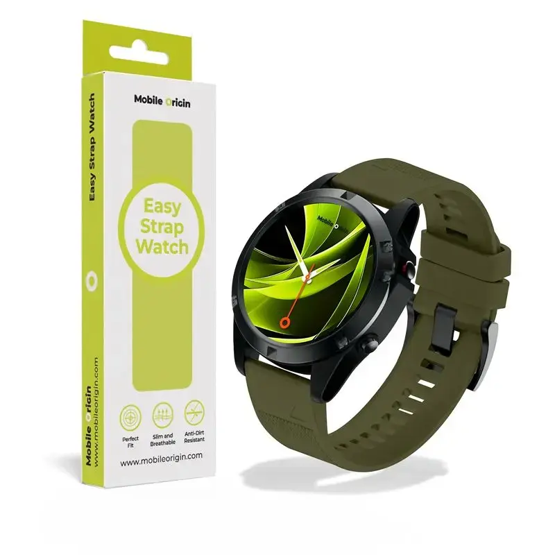 Mobile Origin Easy Strap Quick Fit for Garmin ES1, 22mm Dark Green