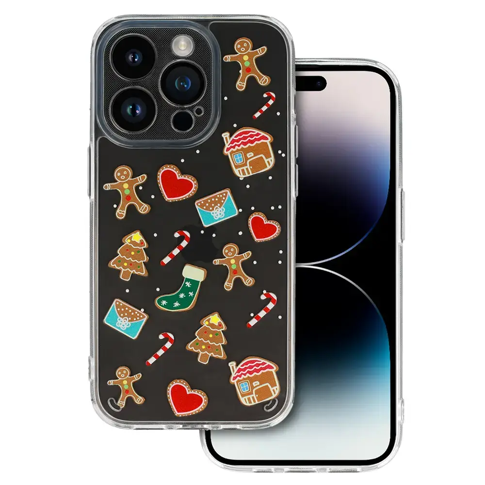 TEL PROTECT Christmas Case for Iphone 13 Pro Max Design 2 Clear
