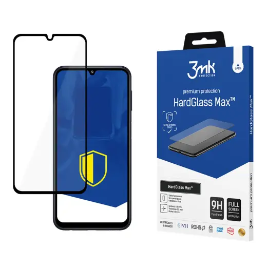 3mk HardGlass Max karastatud kaitseklaas telefonile Galaxy M34 5G paigaldusraamiga