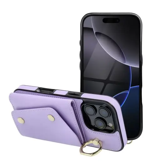Wonder book type phone case for iPhone 16 Pro Max purple