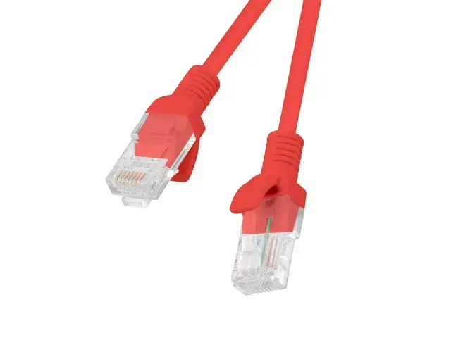 Patchcord PCU5-20CC-0025-R cat.5e 0,25M red 10-pack
