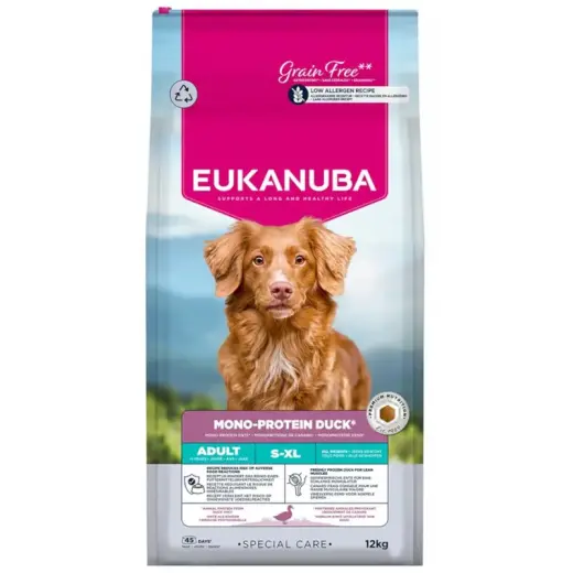 Sausa barība suņiem - Eukanuba Special Care, Adult, Mono-Protein Duck, 12KG