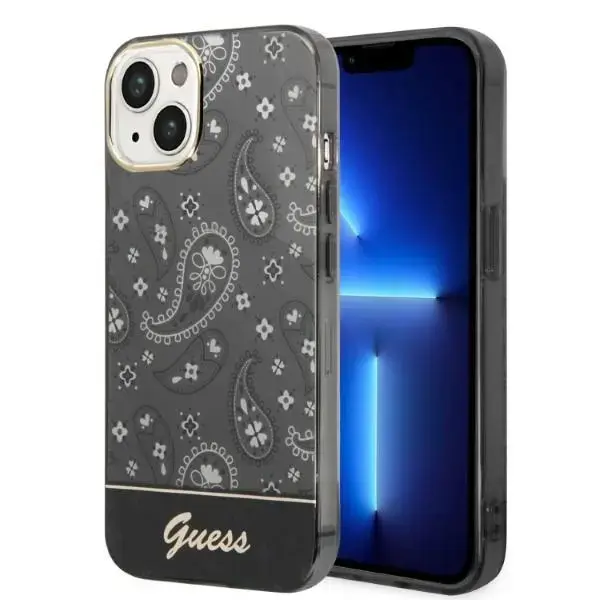 Guess GUHCP14SHGBNHK iPhone 14 6,1" czarny|black hardcase Bandana Paisley