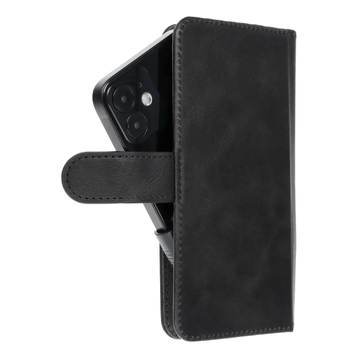 Universal book case COMMON size S for IPHONE 12 / 13 / SAMSUNG S6 / A5 2016 / XCOVER 4 / S22 / HUAWEI P8 2017 black