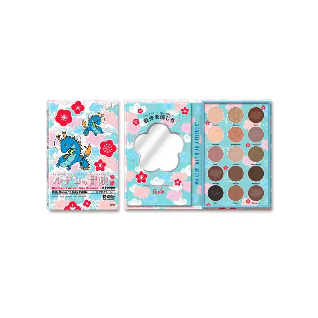 Rude Cosmetics, Rudeko's Adventure Stories, Eyeshadow Palette, 15 Shades
