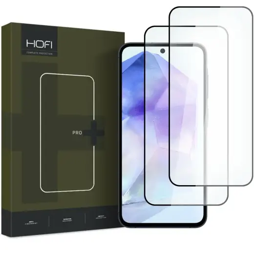 HOFI GLASS PRO+ karastatud klaas, sobib telefonile Samsung Galaxy A35 | Samsung Galaxy A55 5G, must