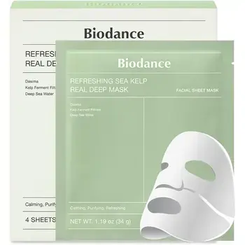 Biodance  Refreshing Sea Kelp Real Deep Mask - face mask ( 4 pcs )