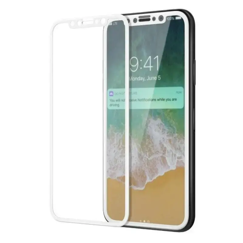Fusion pilnam ekrānam aizsargstikls telefonam iPhone X | iPhone XS | iPhone 11 Pro balts