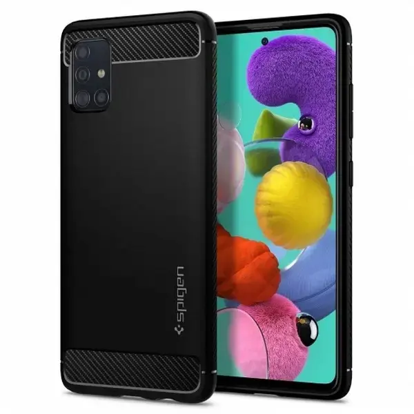 Spigen Rugged Armor vāciņš Samsung Galaxy A71, melns