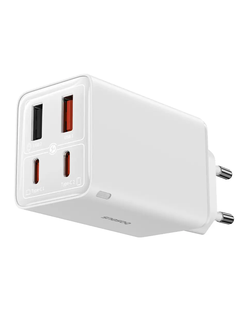 Baseus GaN6 Pro  2xUSB-C + 2xUSB  65W white