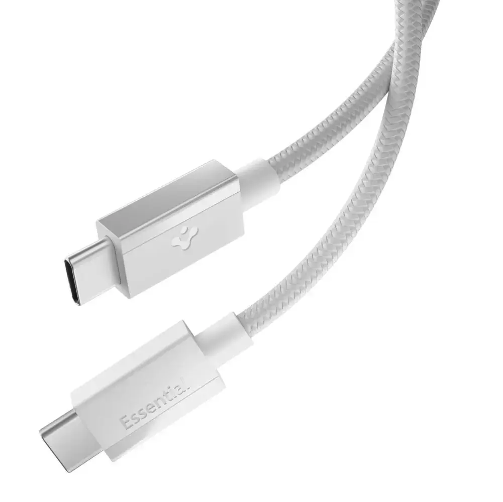 Spigen EB6015CC datu pārraides un uzlādes vads | USB-C uz USB-C | 60W | 1.5m | balts