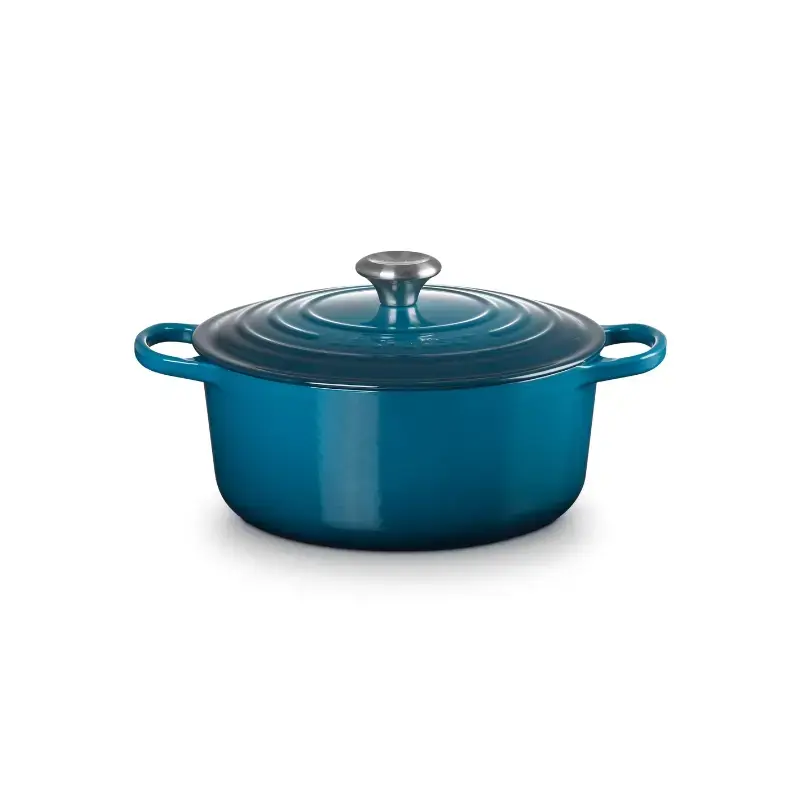 Le Creuset Ketaus puodas apvalus Ø26cm / 5,3L mėlynas