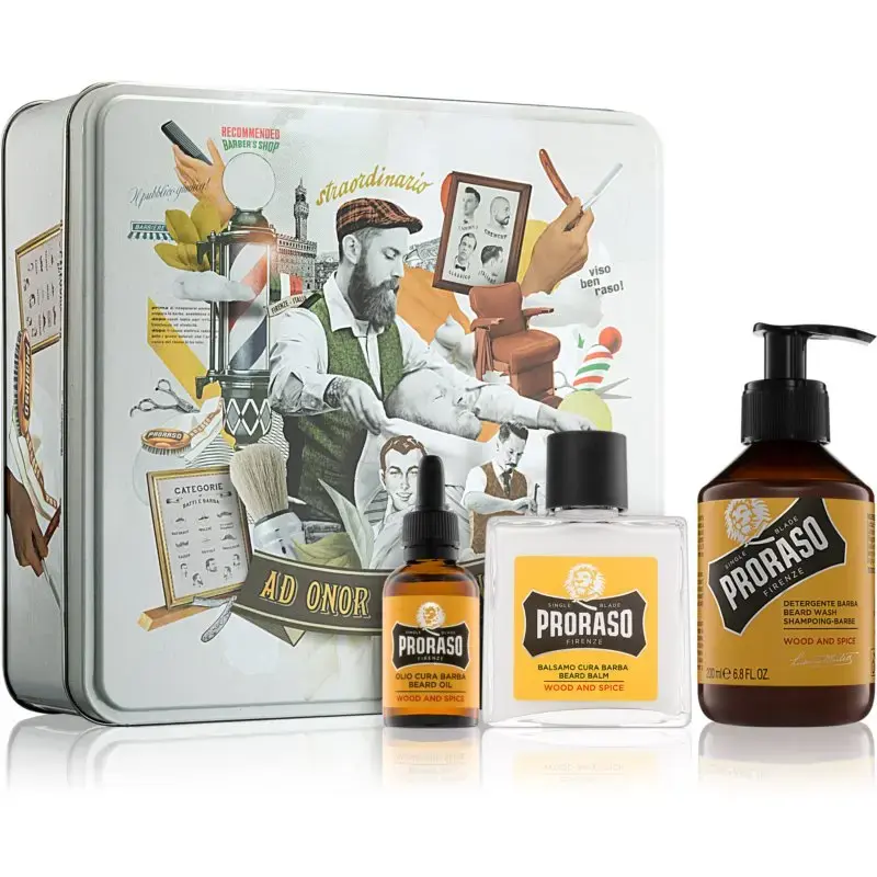 Klas Ical Gift Set Beard Products with the Scent of Wood and Spices Wood & Spice