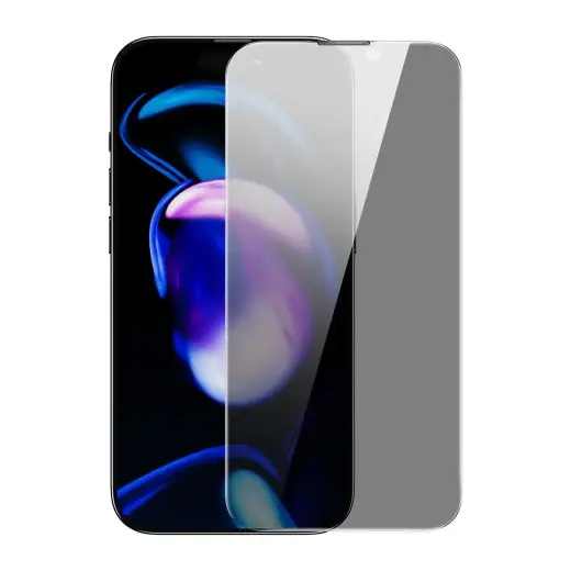 Baseus Privacy karastatud klaas telefonile iPhone 14 Pro, täisekraani, 0,4mm (privaatsuse efekt), paigalduskomplektiga