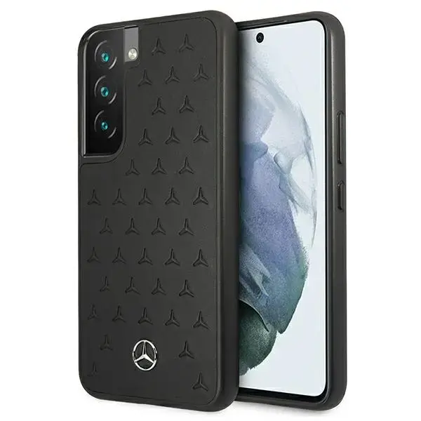 Mercedes MEHCS22SPSQBK S22 S901 czarny|black hardcase Leather Stars Pattern