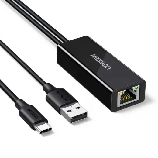 Ugreen USB-C to RJ45 10/100 Mbps Network Adapter - Black