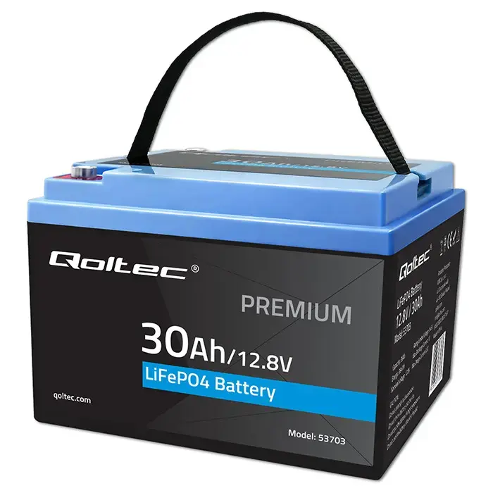 Qoltec LiFePO4 lithium iron phosphate battery | 12.8V | 30Ah | 384Wh | BMS