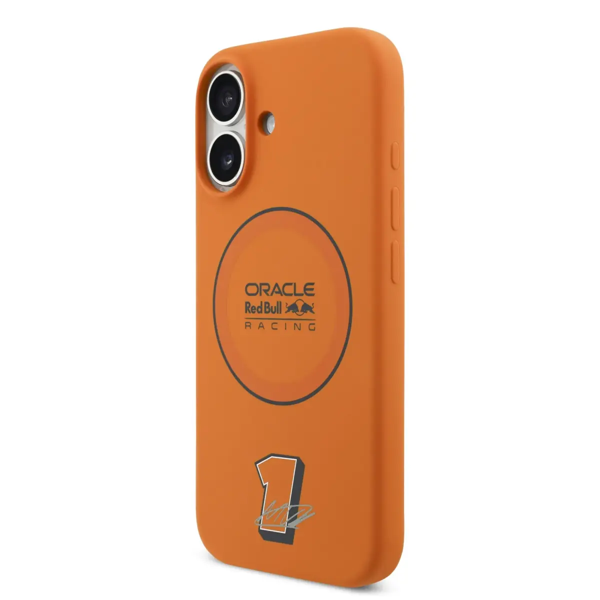 Red Bull Silicone Blue Ring MagSafe maciņš ar MagSafe atbalstu telefonam Apple iPhone 17 zils - oranžs
