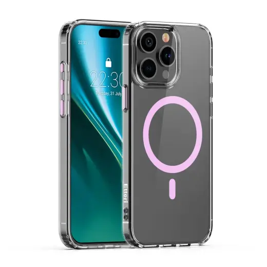 Etteri Color Mag telefoni ümbris MagSafe toega iPhone 14 Pro roosa