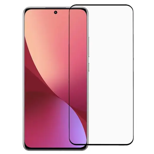 Fusion full glue 5D aizsargstikls pilnam ekrānam Xiaomi 12 Pro 5G | 12S Pro melns
