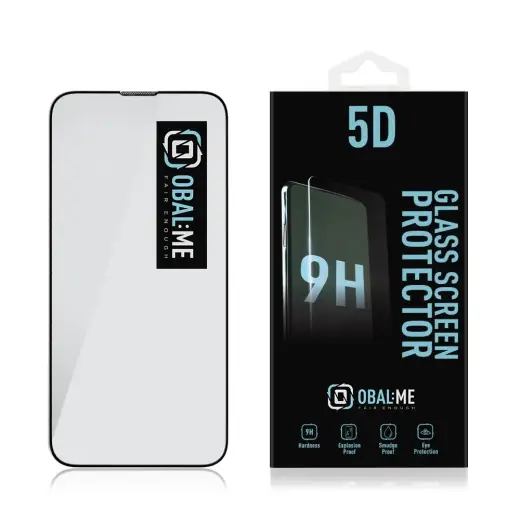 OBAL:ME 5D aizsargstikls telefonam iPhone 13 Mini melns