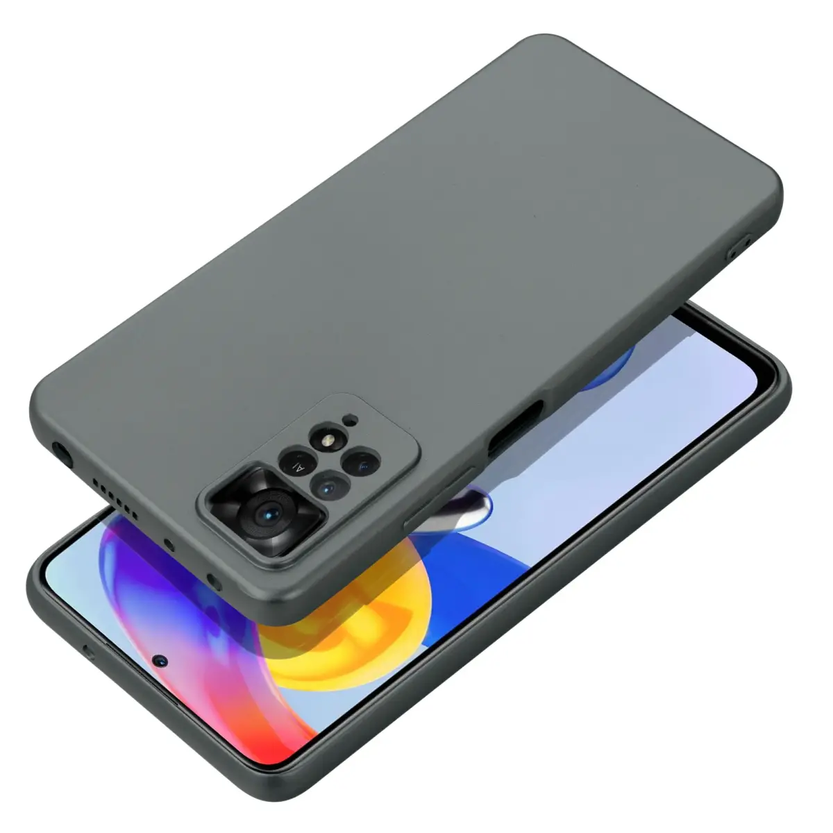 METALLIC Case for XIAOMI Redmi NOTE 14 4G (GLOBAL - 164,84mm x 78,15mm x 8,16mm) grey