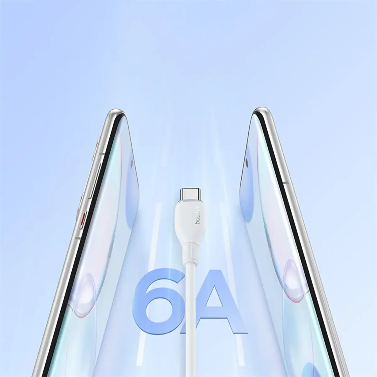 Baseus Pudding 100W USB-A - USB-C Cable 1.2m - White