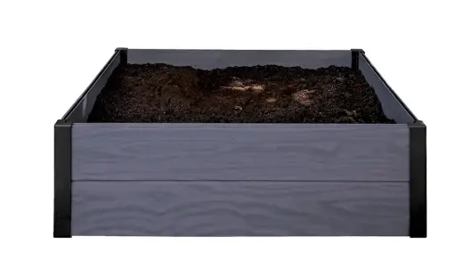 Apmalīte kvadrāta puķu dobei Maple Square 106x106x32cm pelēka
