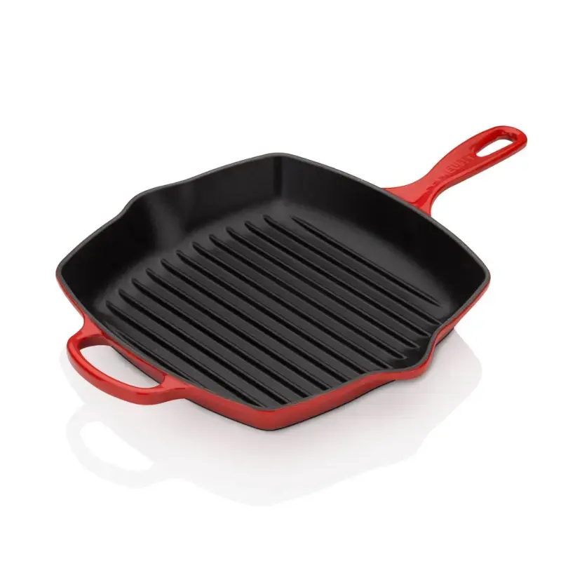 Le Creuset Čuguna grillpanna kvadrātveida 26x26cm sarkana