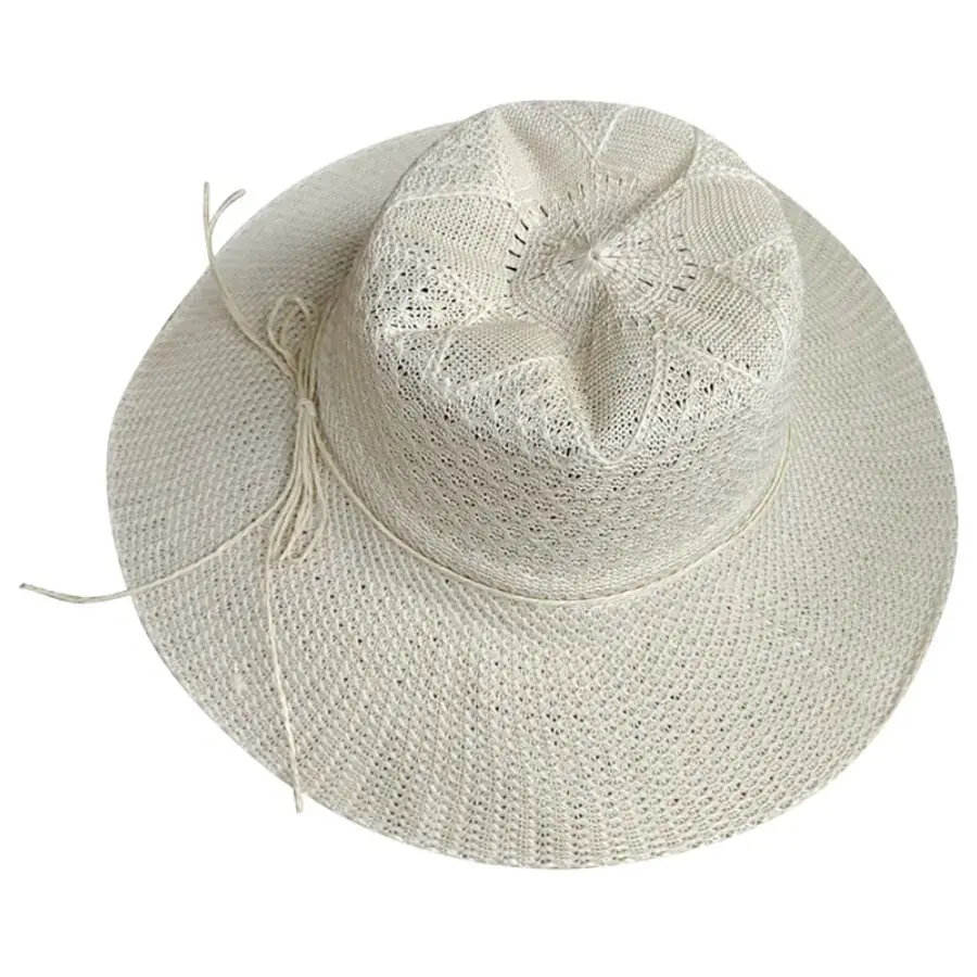 BESK Flat wide-mesh 58cm cream-colored with