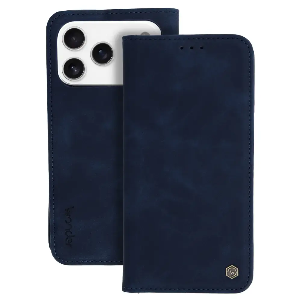 Wonder Smart grāmatveida maciņš telefonam iPhone 17 Pro zils