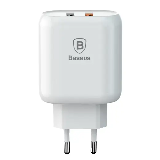 Baseus wall charger Bojure QC 3.0 2 USB white