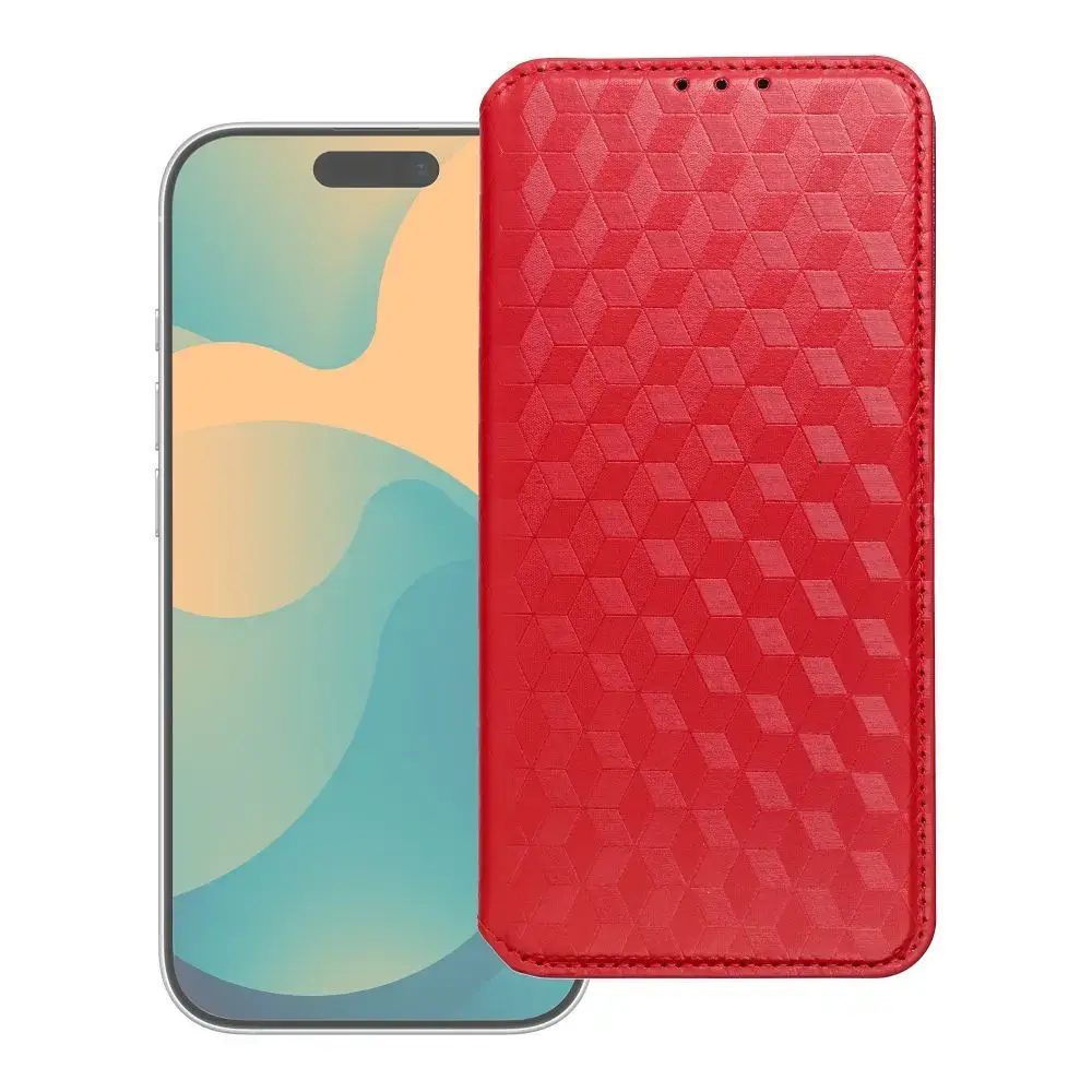 Flip case for Motorola G57 POWER Cubic Book red