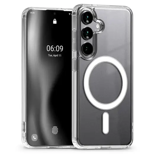 Mercury Jell Hard telefono dėklas su MagSafe palaikymu Samsung Galaxy A17 4G (A175) skaidrus