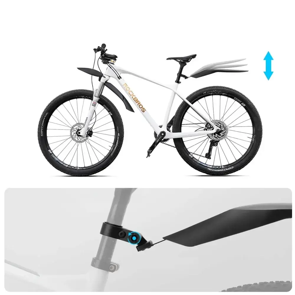 Błotniki rowerowe Rockbros FK-880 przedni i tylny do rowerów 24" - czarne