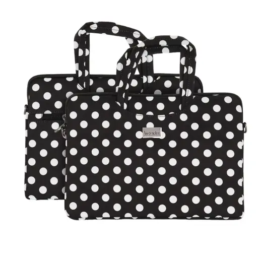 Wonder Briefcase Laptop 15-16 inches black polka-dot
