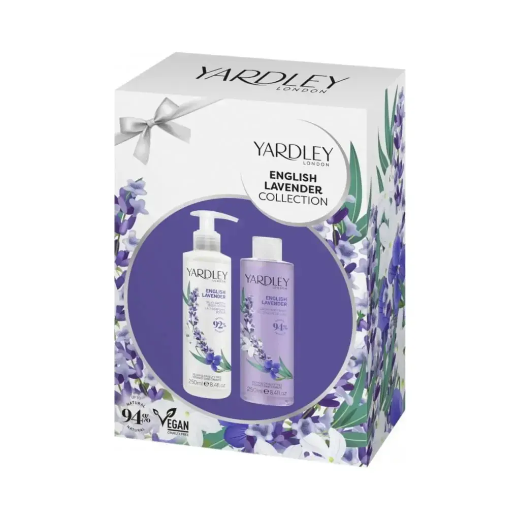 Set Yardley: English Lavender, Hydrating, Body Wash, 250 ml + English Lavender, Hydrating, Body Lotion, 250 ml